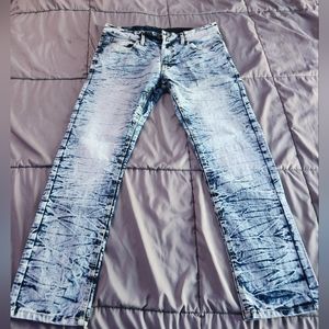 Acid wash slim fit jeans